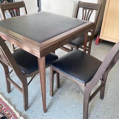 LOT#126G: Vintage Stakmore Folding Game Table 