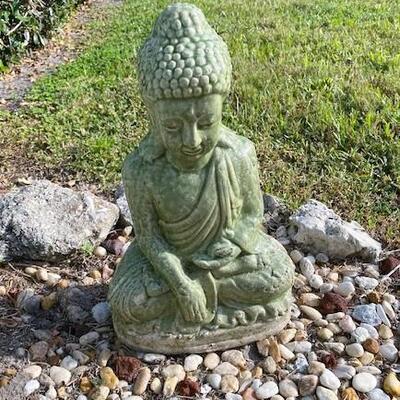LOT#133FY: Glazed Garden Buddha