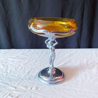 LOT#151D: Farber Bros. Chrome Compote