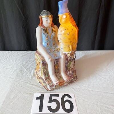 LOT#156L: Antique Faience Style Lamp