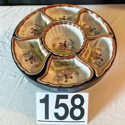 LOT#158L: Japanese Lacquered Relish Tray