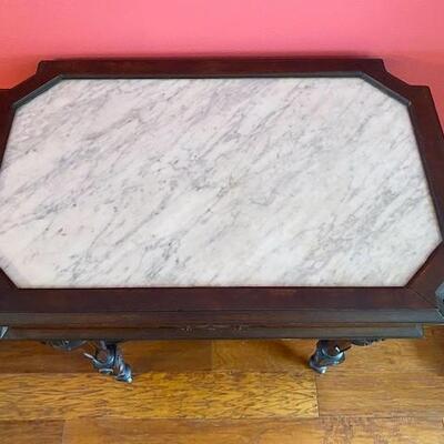 LOT#177L: Victorian Marble Top Table