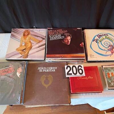 LOT#206L: Assorted LP and 45 Lot
