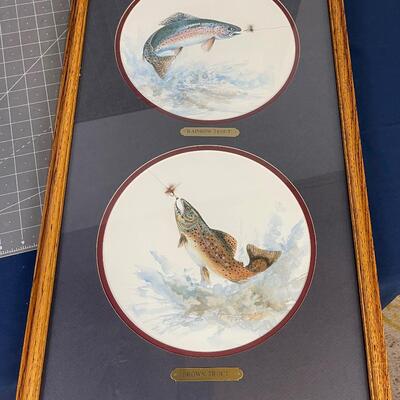 Double Fish Prints /Signed and numbered R. Baum 