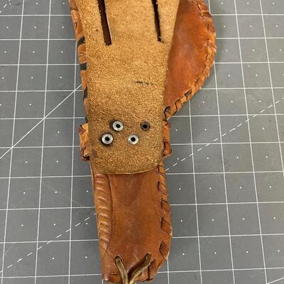 Hand Tooled Leather Pistol Holster 
