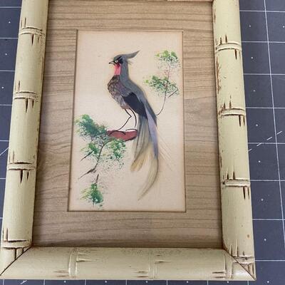 Framed Mexican Feather Art