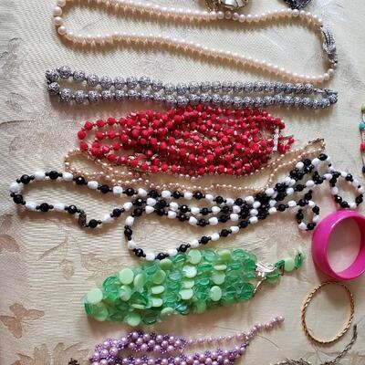 Vintage Costume jewelry Lot, with clip on earrings