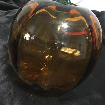 Amber Glass Pumpkin