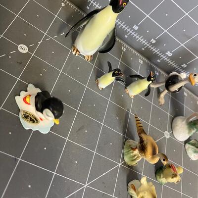 Miniature Birds - Ceramic Collectible Flamingoes and Penguins
