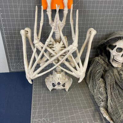 Skeleton and Bat Skeleton w/ noise maker