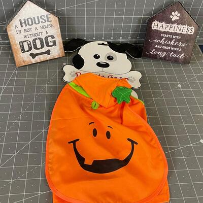 Doggie Gear Pumpkin Costume, but wait! Happiness Starts with Whiskers 