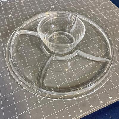 Clear Glass Cake Plate with Cover