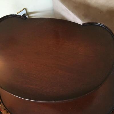 Duncan Phyfe style kidney shaped end tables