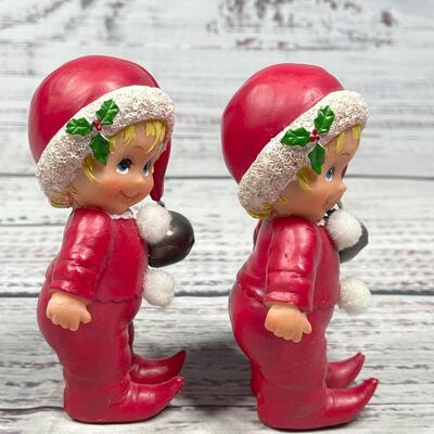 Young Boyâ€™s Christmas Bells Figurines Set of Two Morehead Inc Holly Baber Collection