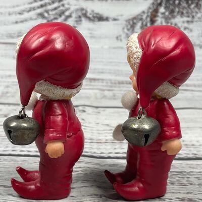 Young Boyâ€™s Christmas Bells Figurines Set of Two Morehead Inc Holly Baber Collection