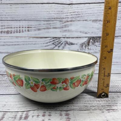Strawberry and Flower Designed Bowl