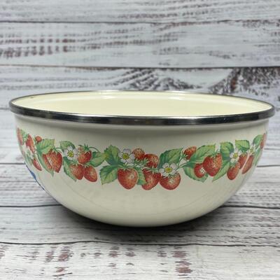 Strawberry and Flower Designed Bowl