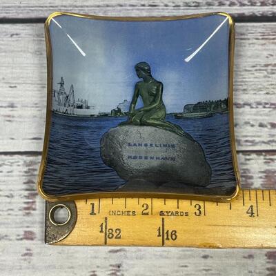 Mini Plate Designed with a Woman Statue on a Rock