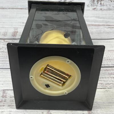 Black Bird Silhouette Battery Op Candle Lantern