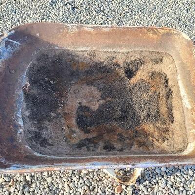 Lot 229: Antique Farm and Garden Metal Wheel Wheelbarrow
