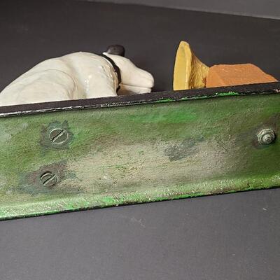 Lot 88: Vintage Cast Iron RCA Nipper Bank and Ashtray