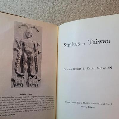 Lot 234: (3) Assorted Vintage Hardback Books feat. SNAKES OF TAIWAN