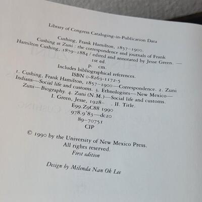 Lot 239: 1990 First Edition CUSHING AT ZUNI