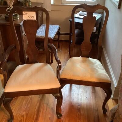 J759 Pair of Queens Anne Drexel Chairs