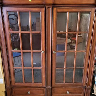 Wood and Glass Armoire