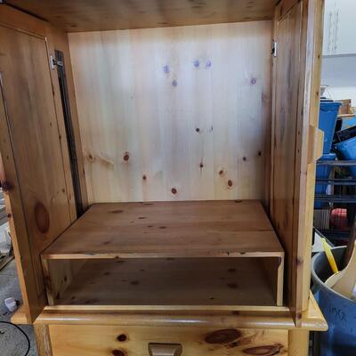 Blonde Wooden Armoire