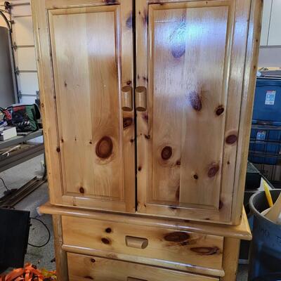 Blonde Wooden Armoire