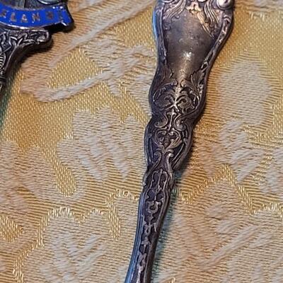 Lot 246: (3) Miniature Collector's Silver Plate Spoons (Demitasse Size)