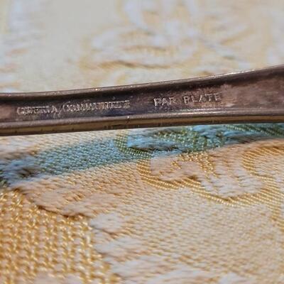 Lot 247: Vintage & Antique Silver Plate Berry Spoons & Serving Fork
