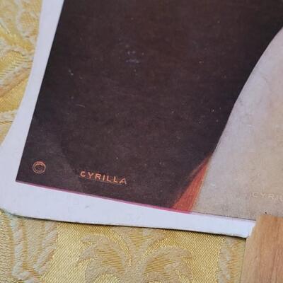 Lot 261: Antique Eaton, Colorado Advertising Paper Fan and a Vintage Valentine