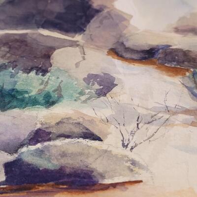 Lot 262: (3) Original Watercolors - Artist Unknown-  One Painting is double sided