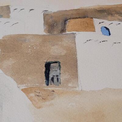 Lot 262: (3) Original Watercolors - Artist Unknown-  One Painting is double sided