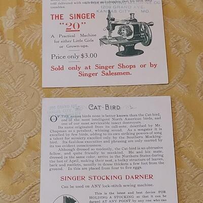 Lot 264: Antique Plate Prints, Singer Bird Cards and Wildflowers of California Mini Booklet