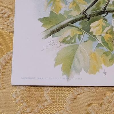 Lot 264: Antique Plate Prints, Singer Bird Cards and Wildflowers of California Mini Booklet