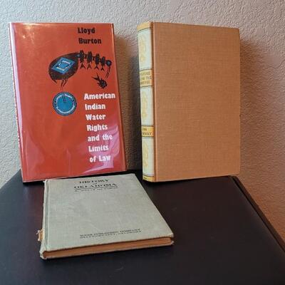 Lot 265: (3) Vintage Hardback Books feat. History of Oklahoma