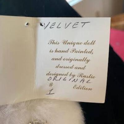 32" Original Porcelain Rustie Doll - Velvet