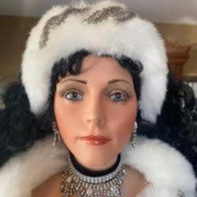 32" Original Porcelain Rustie Doll - Velvet
