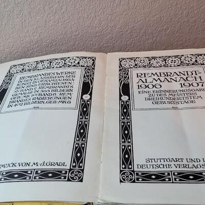 Lot 271: Antique German 1907 REMBRANT ALMANAC 300 Years Retrospective