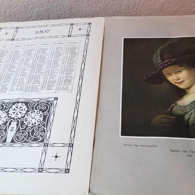 Lot 271: Antique German 1907 REMBRANT ALMANAC 300 Years Retrospective