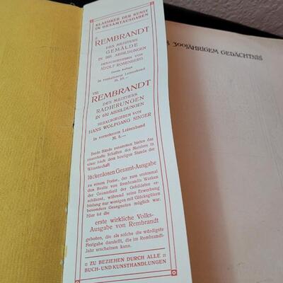 Lot 271: Antique German 1907 REMBRANT ALMANAC 300 Years Retrospective