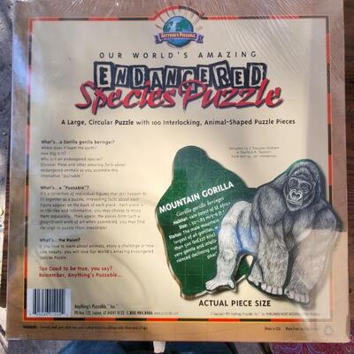 Brand New! - Rare Vintage Anything's Puzzable Endangered Species Circular Puzzle