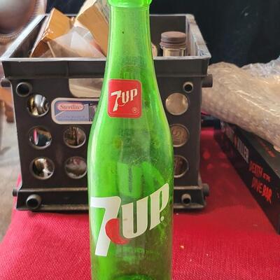 Vintage Soda Bottles - 7UP, Sun-drop, Sprite