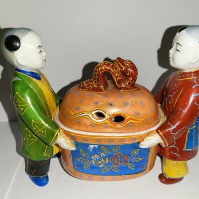 Rare Neiman Marcus Porcelain Incense Holder