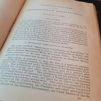 Lot 277: Antique 1800's SMITHSONIAN REPORT Book