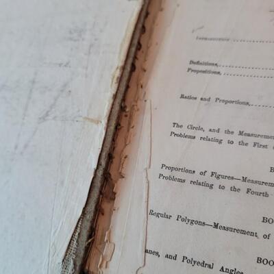 Lot 278: (2) Antique 1800's MATHEMATICS Lesson Books by CHARLES DAVIES