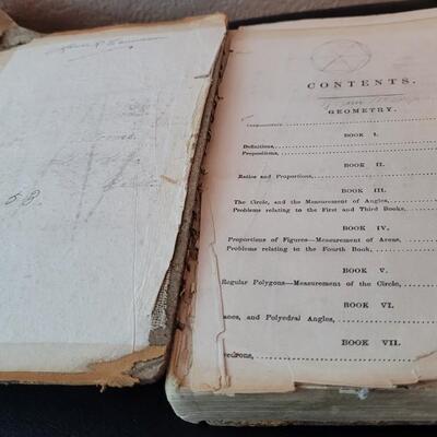 Lot 278: (2) Antique 1800's MATHEMATICS Lesson Books by CHARLES DAVIES
